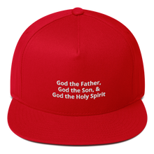 Load image into Gallery viewer, God the Father, God the Son, &amp; God the Holy Spirit Flat Bill Cap