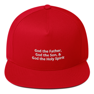 God the Father, God the Son, & God the Holy Spirit Flat Bill Cap