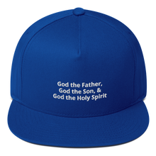 Load image into Gallery viewer, God the Father, God the Son, &amp; God the Holy Spirit Flat Bill Cap