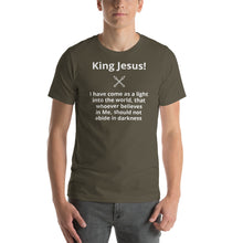 Load image into Gallery viewer, King Jesus - I have come as a light Short-Sleeve Unisex T-Shirt